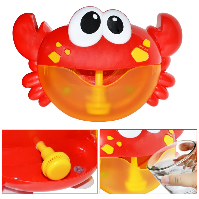 Bubble Crabs Baby Bath Toy Funny Toddler Bath Bubble Maker Pool Swimming Bathtub Soap Machine Toys for Children Gift